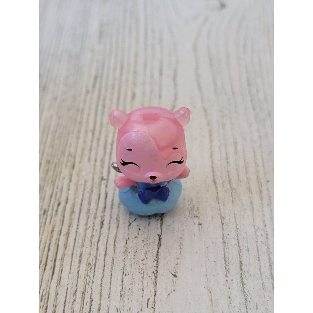 Miniature pink Angel bear‎ glitter toy figure SML